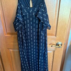 Maurices Delicate Lined Cold Shoulder Black Dress